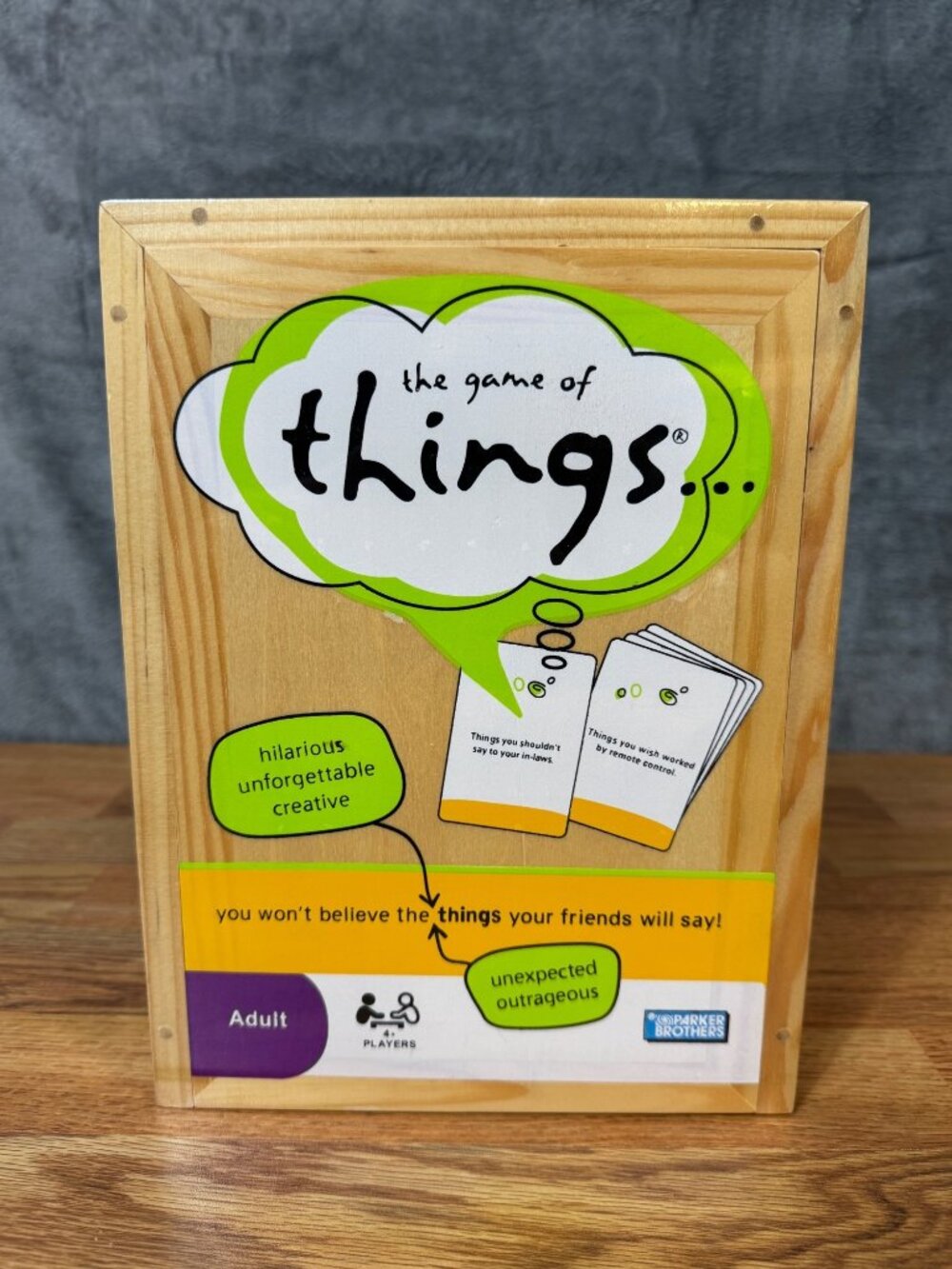 The Game Of Things Party Game Wood Box Edition Adult NEW